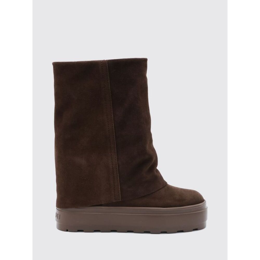 Casadei Women Suede Knee-High Boots Casadei With High Wedge Heel